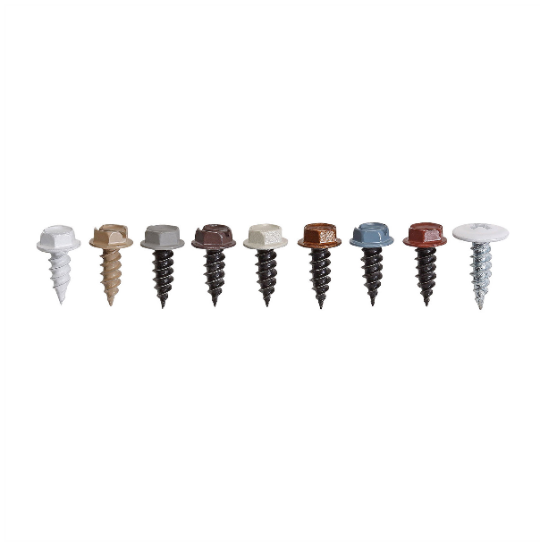 	Hex head painted tapping screw