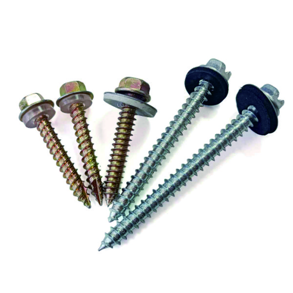 SNA-509  Sloted Hexagon Flange Washer Head Tapping Screw With Epdm Washer